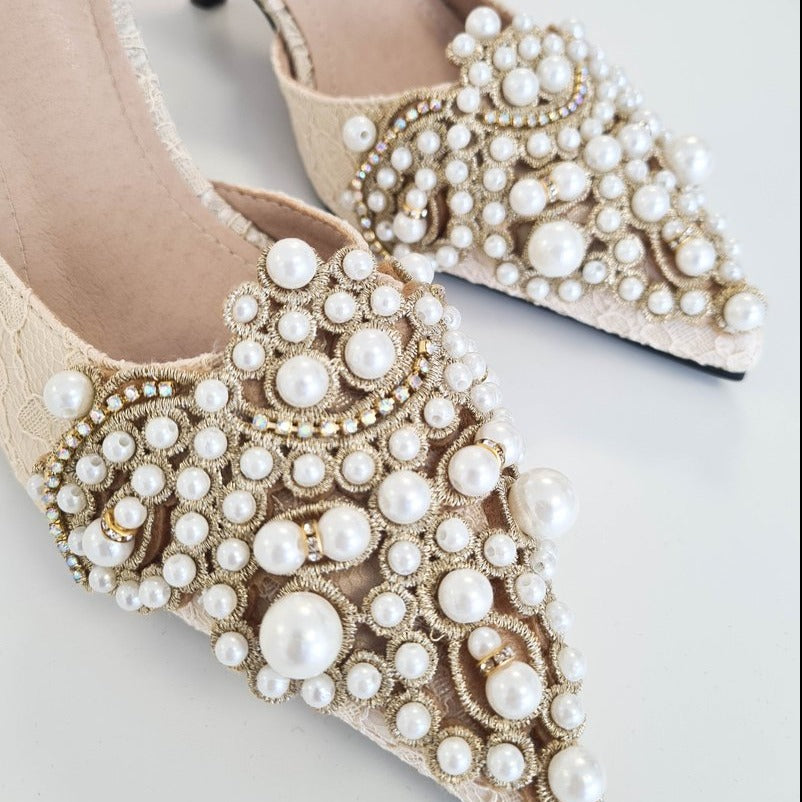 FLORENCE pearl slippers – YUMASKY