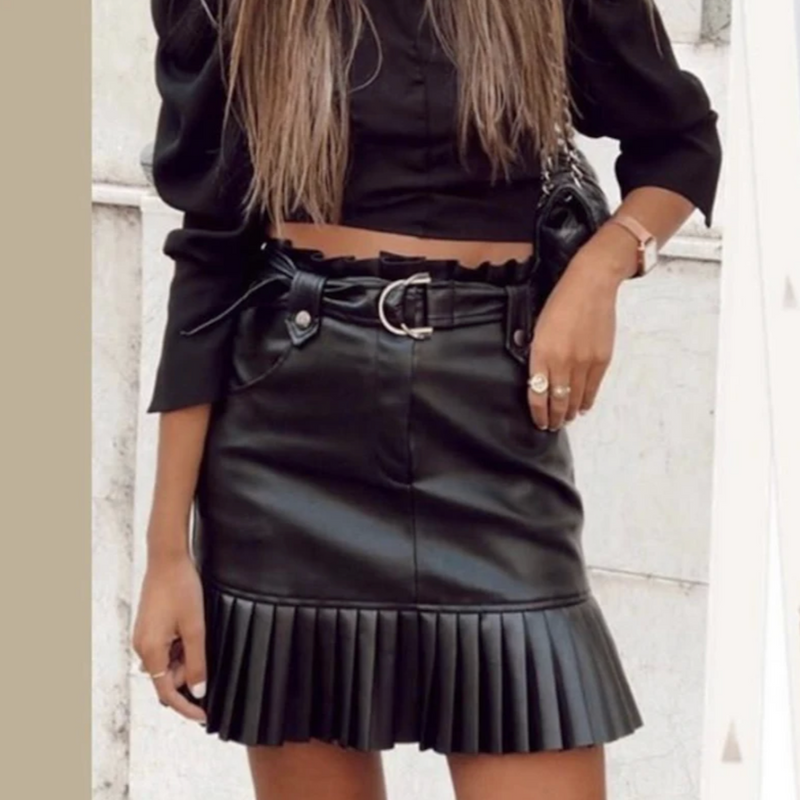BETTY leather skirt