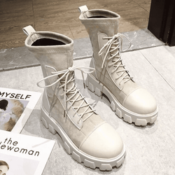 DINATI platform lace-up boots