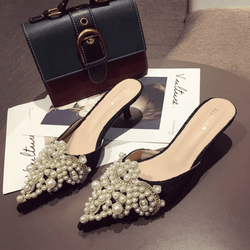 COCO FLORENCE pearl slippers