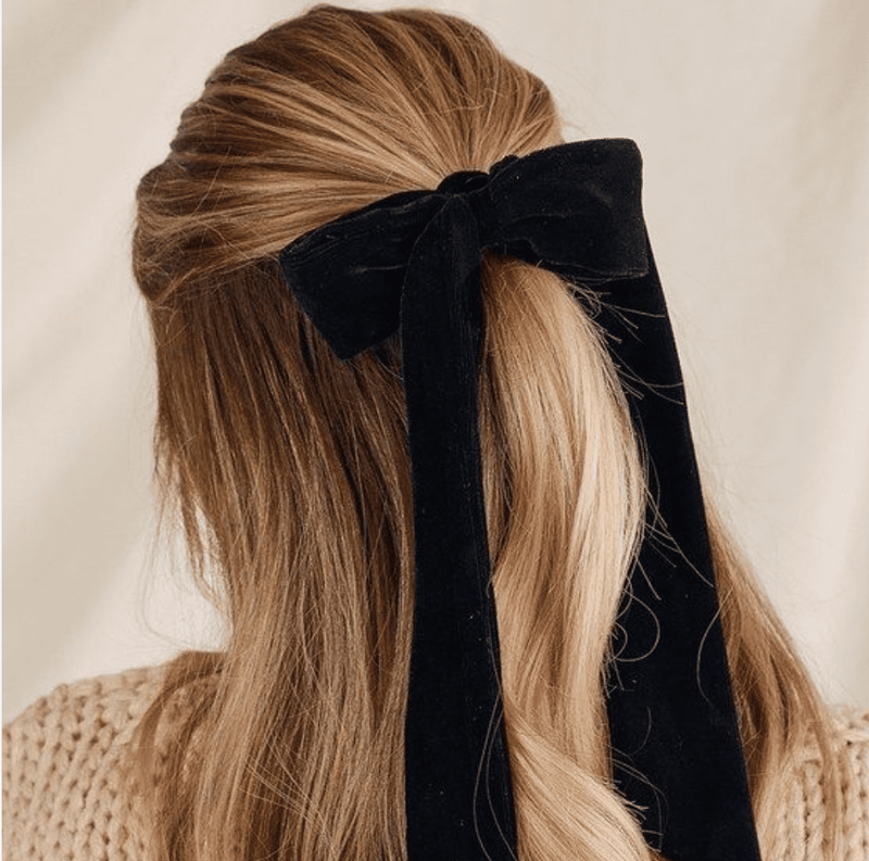 COCO LILY velvet hair ribbon bow
