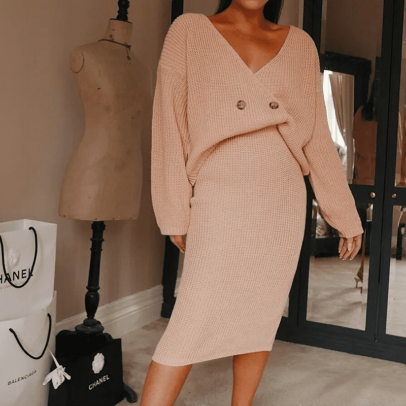 ALAME knitted skirt set