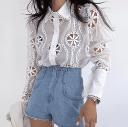 LEONELLA lace blouse