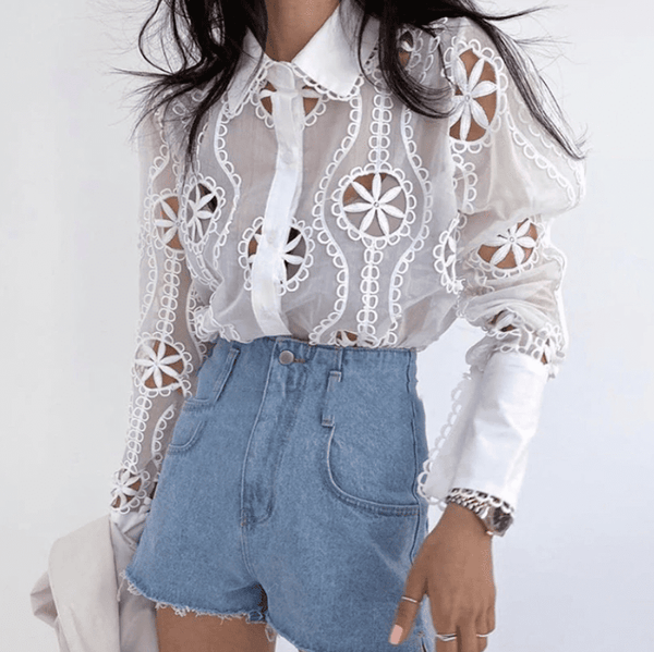 LEONELLA lace blouse