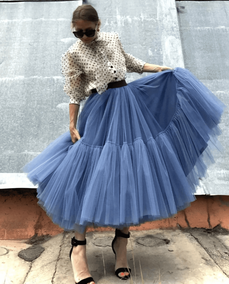 GERDA maxi multilayered tulle skirt