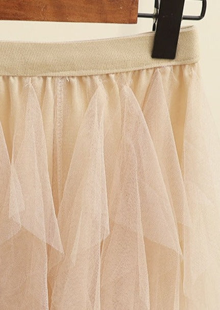 TULLE mesh ruffle skirt