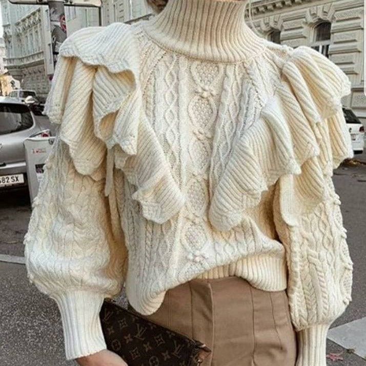 CELESTE ruffle sweater