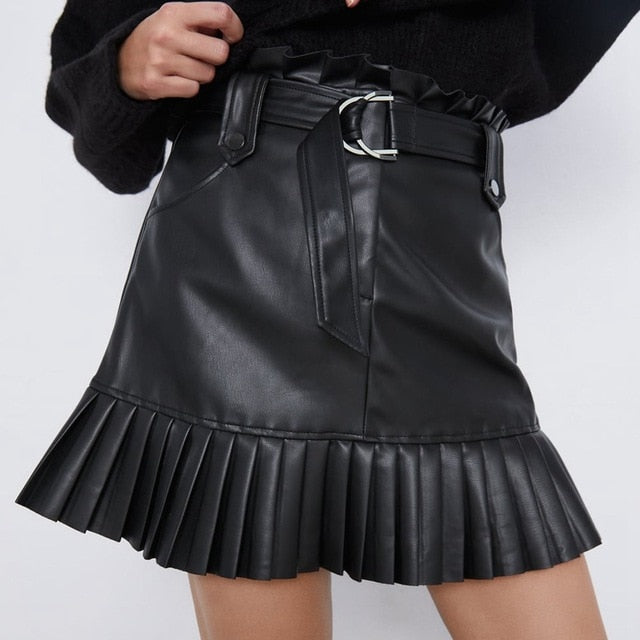 BETTY leather skirt