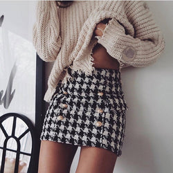 COCO CANDY tweed skirt