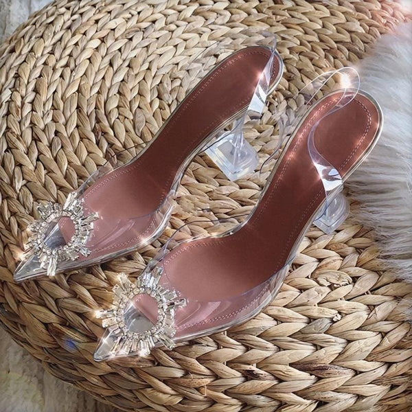 CRYSTAL transparent heels