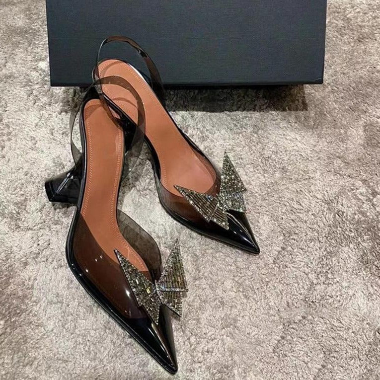 BUTTERFLY transparent heels