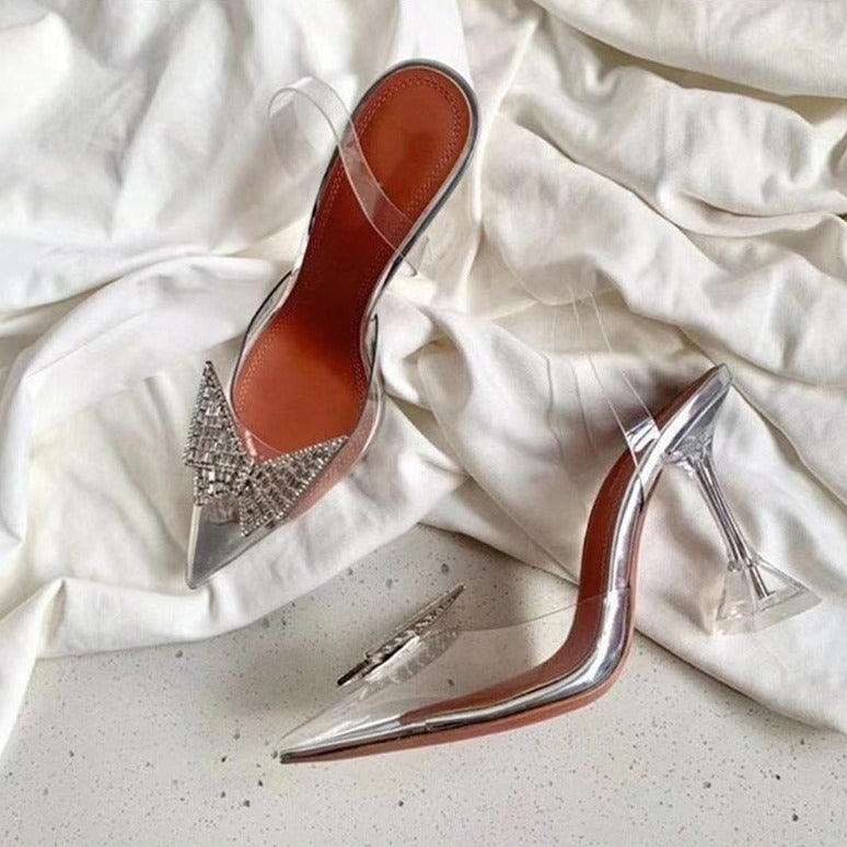 BUTTERFLY transparent heels