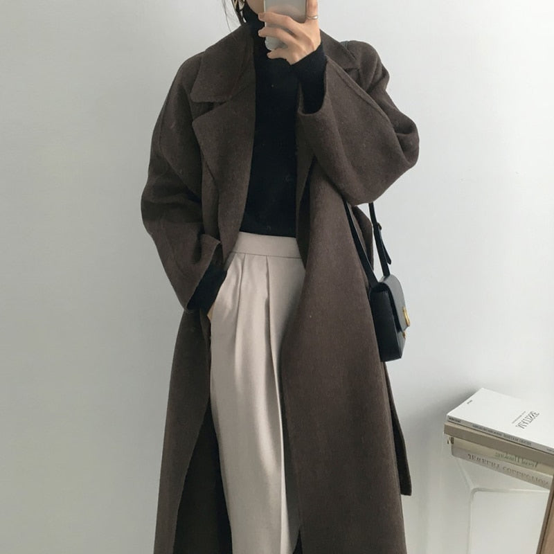 Oversized Long Wool Coat