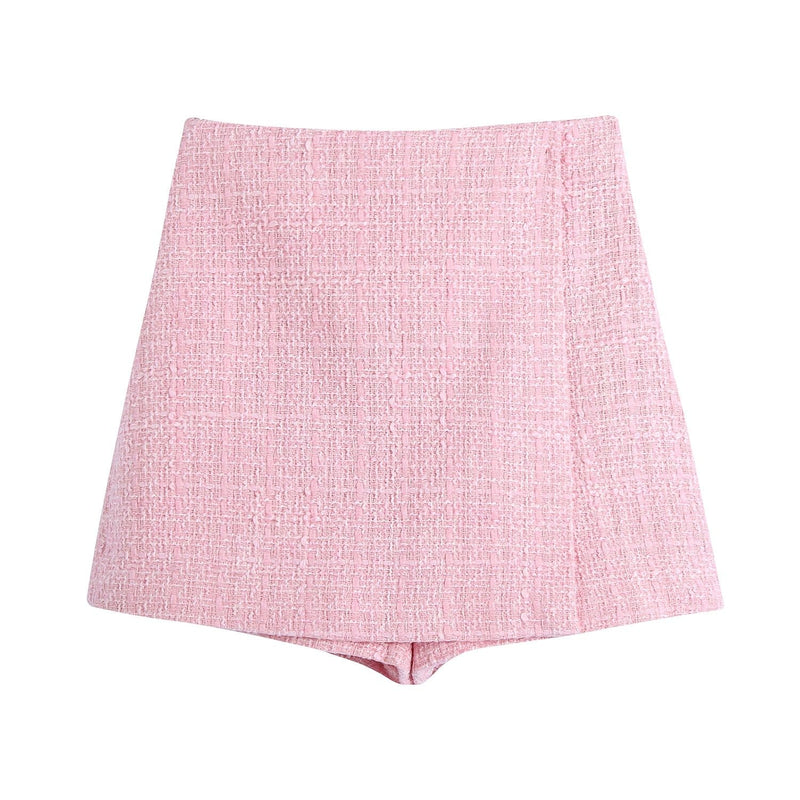 COCO LIMA tweed shorts/skirt set