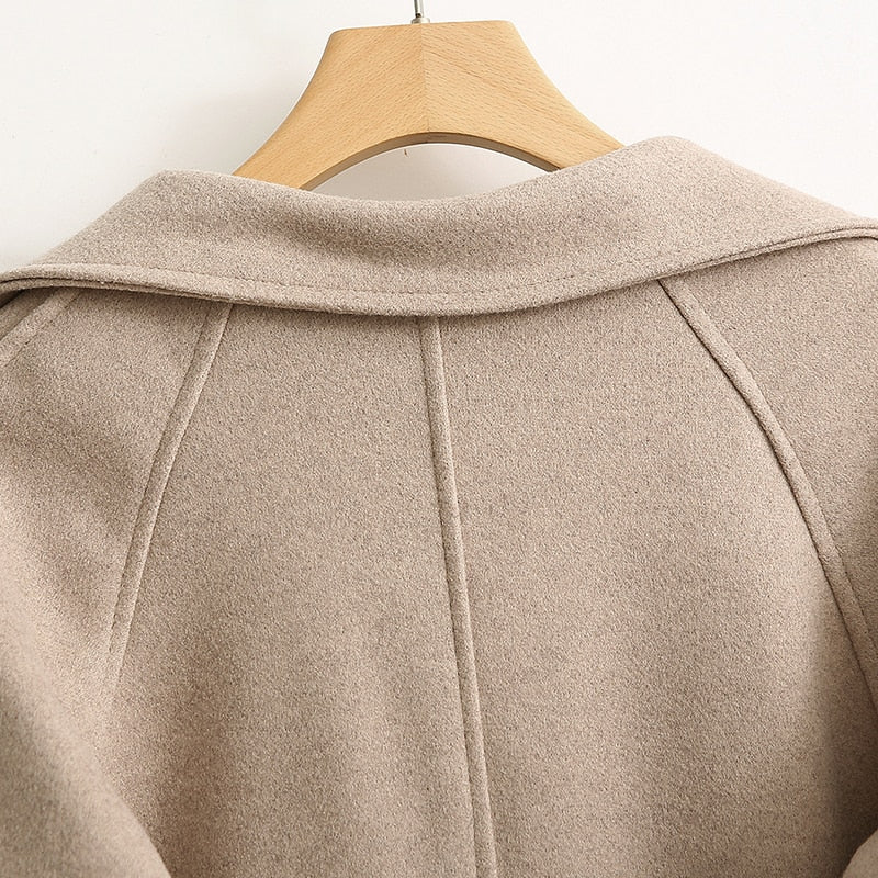 ARCHIE elegant wool coat with belt